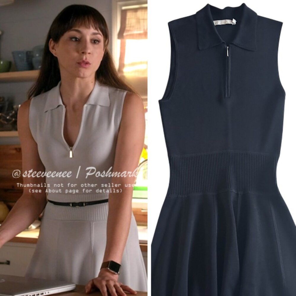Jason Wu Thuya Knit Polo Dress With Flounce Hem ALT ASO Spencer Hastings